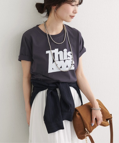 LARUTA（ラルータ）の「【LARUTA】This Love ロゴTee（Tシャツ/カットソー・レディース・グレー/オフホワイト/チャコールグレー・FREE）」の2枚目の写真