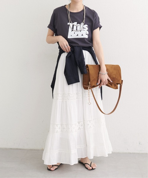 LARUTA（ラルータ）の「【LARUTA】This Love ロゴTee（Tシャツ/カットソー・レディース・グレー/オフホワイト/チャコールグレー・FREE）」の12枚目の写真