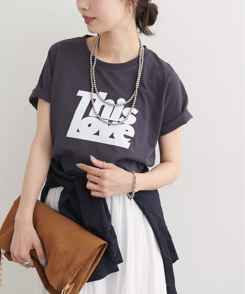 LARUTA（ラルータ）の「【LARUTA】This Love ロゴTee（Tシャツ/カットソー・レディース・グレー/オフホワイト/チャコールグレー・FREE）」の10枚目の写真