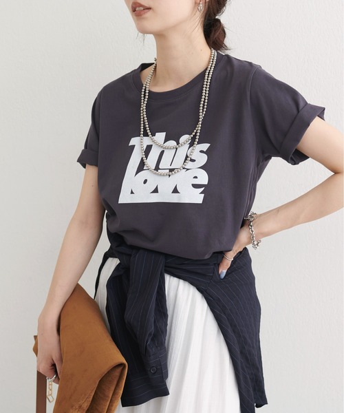 LARUTA（ラルータ）の「【LARUTA】This Love ロゴTee（Tシャツ/カットソー・レディース・グレー/オフホワイト/チャコールグレー・FREE）」の11枚目の写真