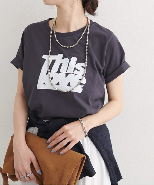 LARUTA（ラルータ）の「【LARUTA】This Love ロゴTee（Tシャツ/カットソー・レディース・グレー/オフホワイト/チャコールグレー・FREE）」の9枚目の写真