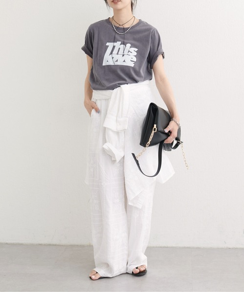 LARUTA（ラルータ）の「【LARUTA】This Love ロゴTee（Tシャツ/カットソー・レディース・グレー/オフホワイト/チャコールグレー・FREE）」の17枚目の写真