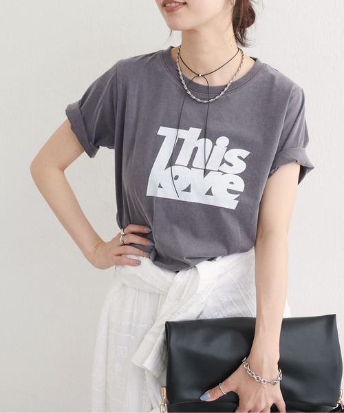 LARUTA（ラルータ）の「【LARUTA】This Love ロゴTee（Tシャツ/カットソー・レディース・グレー/オフホワイト/チャコールグレー・FREE）」の16枚目の写真