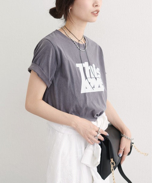 LARUTA（ラルータ）の「【LARUTA】This Love ロゴTee（Tシャツ/カットソー・レディース・グレー/オフホワイト/チャコールグレー・FREE）」の15枚目の写真