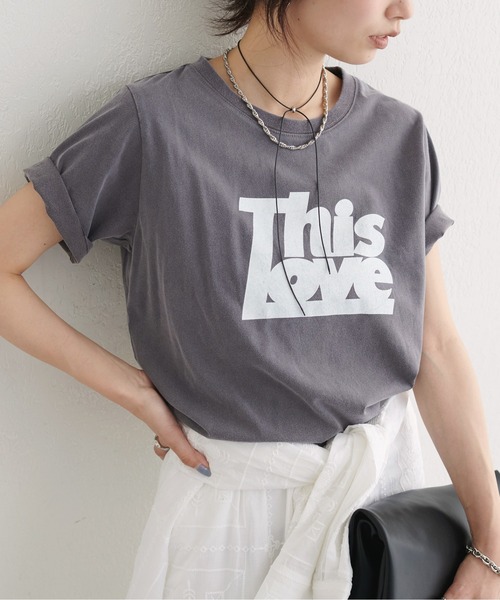 LARUTA（ラルータ）の「【LARUTA】This Love ロゴTee（Tシャツ/カットソー・レディース・グレー/オフホワイト/チャコールグレー・FREE）」の14枚目の写真