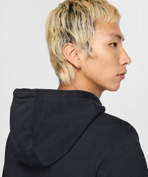 NIKE(ナイキ)の「NIKE/ナイキ ジップアップ パーカー フーディー ワンポイントロゴ 刺繍 裏毛 フルジップ フレンチ テリー パーカー FN3885-010(パーカー・メンズ・ブラック・2XL/XL)」の7枚目の写真