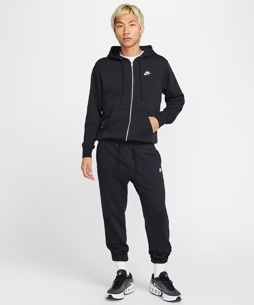 NIKE(ナイキ)の「NIKE/ナイキ ジップアップ パーカー フーディー ワンポイントロゴ 刺繍 裏毛 フルジップ フレンチ テリー パーカー FN3885-010(パーカー・メンズ・ブラック・2XL/XL)」の3枚目の写真