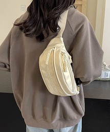 刺ロゴ ウエストポーチ/クロスボディバッグ/斜め掛け 胸バッグ