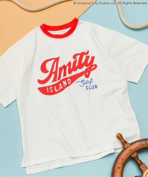 apres les cours（アプレレクール）の「JAWS Tシャツ(大人)（Tシャツ/カットソー・レディース・マスタード/アイボリー/ブラウン・MEDIUM）」の2枚目の写真