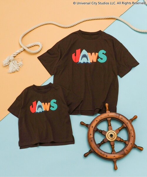 apres les cours（アプレレクール）の「JAWS Tシャツ(大人)（Tシャツ/カットソー・レディース・マスタード/アイボリー/ブラウン・MEDIUM）」の5枚目の写真
