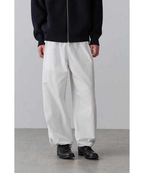 YLEVE（イレーヴ）の「Ｙ / ORGANIC COTTON / RECYCLE POLYESTER TWILL EASY TR（その他パンツ・メンズ・ホワイト/ネイビー・1/4）」の5枚目の写真