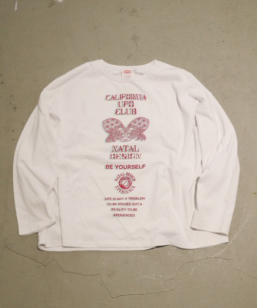 NATAL DESIGN(ネイタルデザイン)の「UFO CLUB MULTI PRINT L/S HEMP TEE(Tシャツ/カットソー・メンズ・ホワイト・MEDIUM/LARGE/X-LARGE)」の2枚目の写真