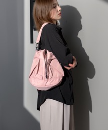 マルチポケット 2way 巾着 ハンドバッグ ショルダーバッグ 撥水