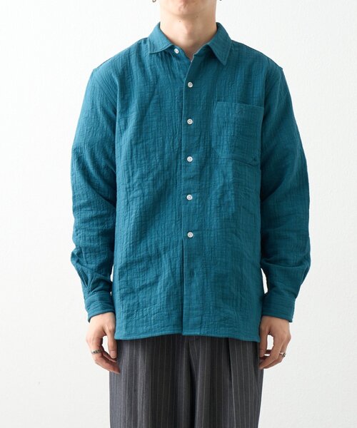 GEVACO(ゲバコ)の「【GEVACO】ダブルガーゼレギュラーカラーシャツ(シャツ/ブラウス・メンズ・オフホワイト/グリーン・MEDIUM/LARGE)」の18枚目の写真