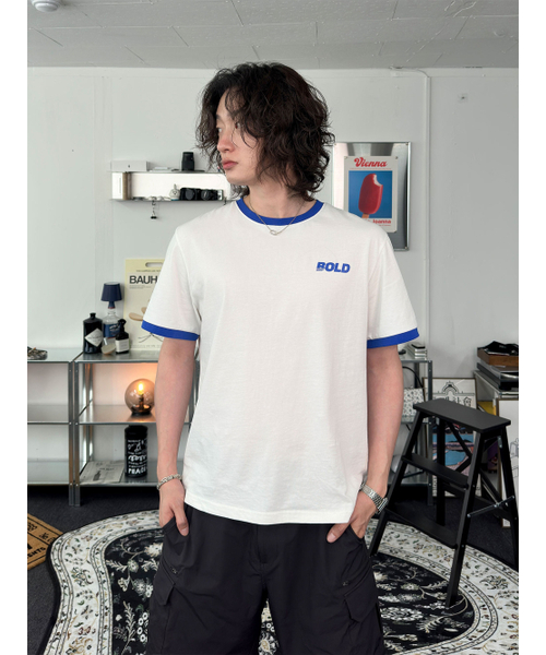JAMIE WEST(ジェイミーウエスト)の「ボールドレギュラーリンガーTシャツ(ブルー)(Tシャツ/カットソー・レディース・その他・MEDIUM/LARGE/X-LARGE)」の1枚目の写真