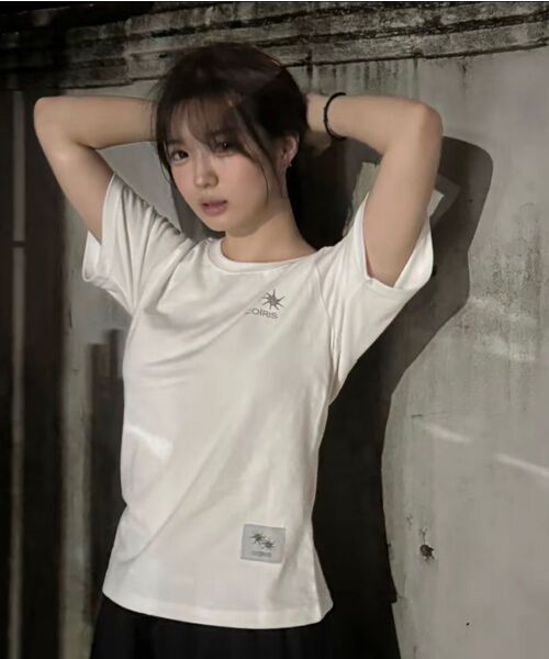 COIRIS(コイリス)の「ドレンバッグダーティロゴ半袖Tシャツ(2カラー)(Tシャツ/カットソー・レディース・ホワイト/ブラック・FREE)」の13枚目の写真