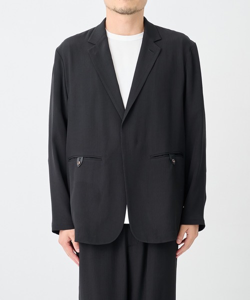 THE TOKYO(ザトウキョウ)の「【SILKα/シルクアルファ】SILK α Pleats Summer Jacket(テーラードジャケット・メンズ・ブラック・48/46)」の8枚目の写真