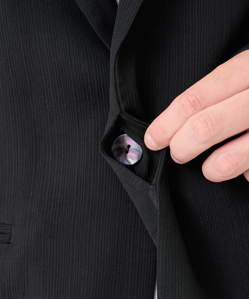 THE TOKYO(ザトウキョウ)の「【SILKα/シルクアルファ】SILK α Pleats Summer Jacket(テーラードジャケット・メンズ・ブラック・48/46)」の3枚目の写真