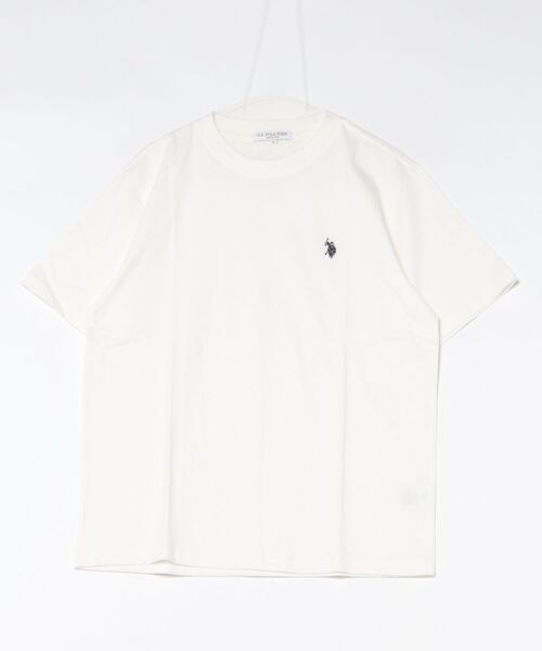 U.S. POLO ASSN.(ユーエスポロアッスン)の「【U.S. POLO ASSN./ユーエスポロアッスン】【綿100% ワンポイント刺繍が程よいアクセント】半袖Tシャツ ビッグシルエット 無地 定番 王道 カジュアル 上品 ユニセックス(Tシャツ/カットソー・メンズ・ホワイト/ブラック・LARGE)」の6枚目の写真