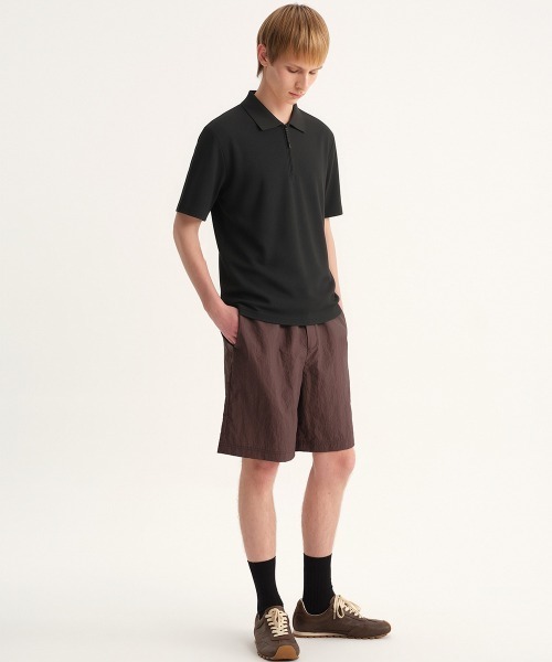 MODE COMMUTER（モードコミューター）の「Waffle S/S Polo Shirt（ポロシャツ・メンズ・ブラック・SMALL/LARGE）」の4枚目の写真