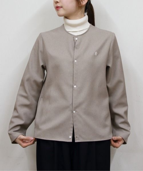 GYMPHLEX(ジムフレックス)の「Gymphlex/ジムフレックス カーディガンシャツ CARDIGAN SHIRT GY-B0500 ZOL(カーディガン/ボレロ・レディース・チャコールグレー/ベージュ・12)」の9枚目の写真