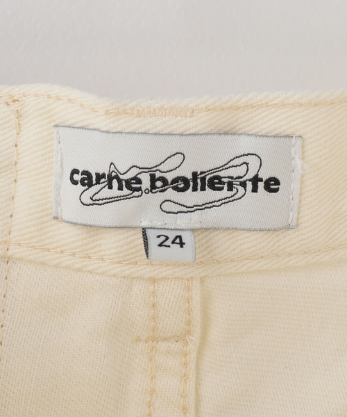 Carne Bollente(カルネボレンテ)の「Carne Bollente / カルネボレンテ Paw-sitive Vibe(デニムパンツ・レディース・アイボリー・24)」の8枚目の写真