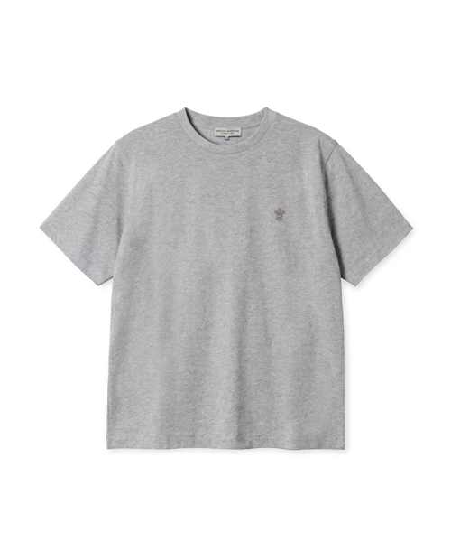 EDINBURGH CLUB(エディンバラクラブ)の「ESSENTIAL EMBROIDERY T-SHIRT (GREY)(Tシャツ/カットソー・メンズ・グレー・SMALL/MEDIUM/LARGE)」の1枚目の写真