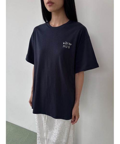 Didot.showroom（ディドット ショールーム）の「レタリングDOGプリントT（Tシャツ/カットソー・レディース・ホワイト/ネイビー/ヘザーグレー・FREE）」の11枚目の写真
