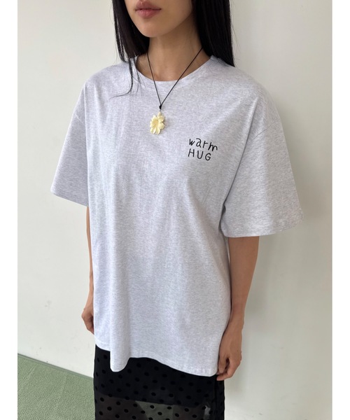 Didot.showroom（ディドット ショールーム）の「レタリングDOGプリントT（Tシャツ/カットソー・レディース・ホワイト/ネイビー/ヘザーグレー・FREE）」の8枚目の写真