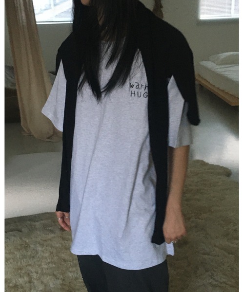 Didot.showroom（ディドット ショールーム）の「レタリングDOGプリントT（Tシャツ/カットソー・レディース・ホワイト/ネイビー/ヘザーグレー・FREE）」の7枚目の写真