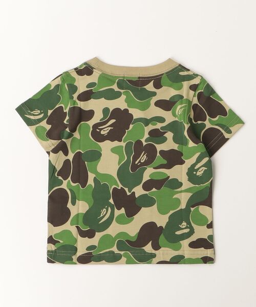 A BATHING APE（アベイシングエイプ）の「ABC CAMO BABY MILO COLLEGE TEE（Tシャツ/カットソー・キッズ・グリーン/ブルー/ピンク・110/100/130/90/140/120）」の4枚目の写真