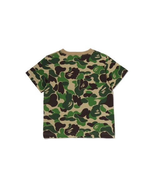 A BATHING APE（アベイシングエイプ）の「ABC CAMO BABY MILO COLLEGE TEE（Tシャツ/カットソー・キッズ・グリーン/ブルー/ピンク・110/100/130/90/140/120）」の5枚目の写真