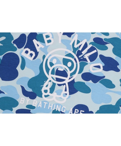 A BATHING APE（アベイシングエイプ）の「ABC CAMO BABY MILO COLLEGE TEE（Tシャツ/カットソー・キッズ・グリーン/ブルー/ピンク・110/100/130/90/140/120）」の9枚目の写真