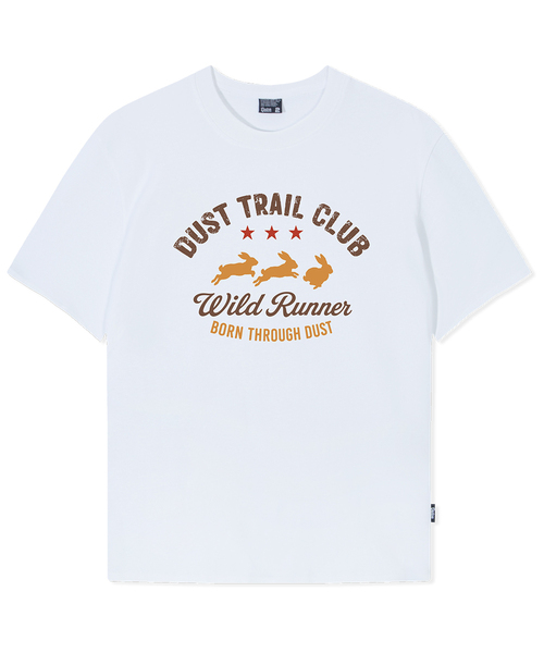 QUTON(ク―トン)の「レバットランナー オーバーサイズ ヘビー 半袖Tシャツ(Tシャツ/カットソー・レディース・ダークオレンジ/バーガンディー/レモンイエロー/ホワイト×ブルー・1/2/3/4)」の1枚目の写真