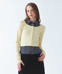Ray BEAMS | ノースリーブ シャツ レイヤード カーディガン(Tシャツ/カットソー)