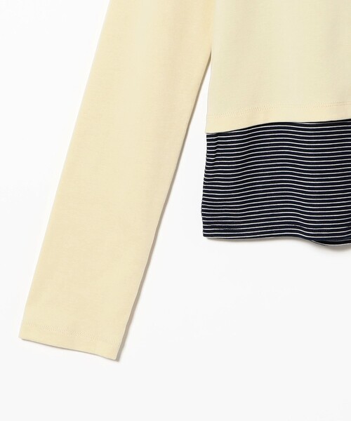 Ray BEAMS(レイビームス)の「ノースリーブ シャツ レイヤード カーディガン(Tシャツ/カットソー・レディース・ブラック/クリーム・ONE SIZE)」の15枚目の写真