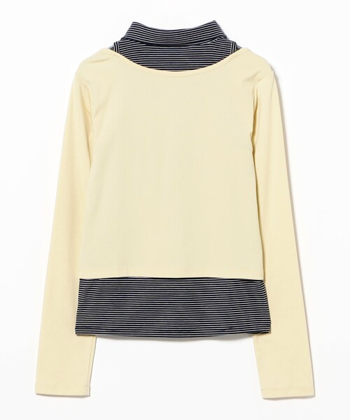 Ray BEAMS(レイビームス)の「ノースリーブ シャツ レイヤード カーディガン(Tシャツ/カットソー・レディース・ブラック/クリーム・ONE SIZE)」の17枚目の写真