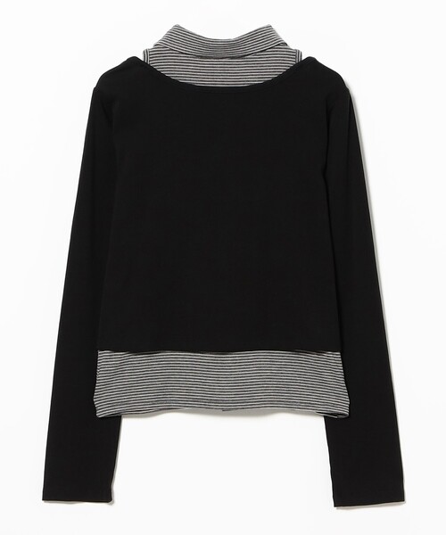 Ray BEAMS(レイビームス)の「ノースリーブ シャツ レイヤード カーディガン(Tシャツ/カットソー・レディース・ブラック/クリーム・ONE SIZE)」の21枚目の写真