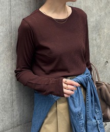 シアークルーネックロンT/ZOZO限定