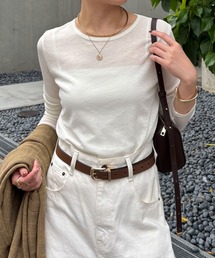 シアークルーネックロンT/ZOZO限定