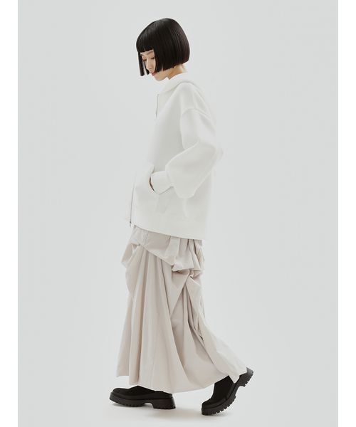 emmi(エミ)の「ジップアップダンボールフーディー(パーカー・レディース・ネイビー/ホワイト・F)」の13枚目の写真