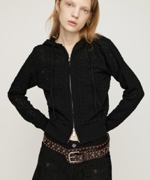 OPEN WORK ZIP HOODIE オープンワークジップフーディー 秋服 冬服