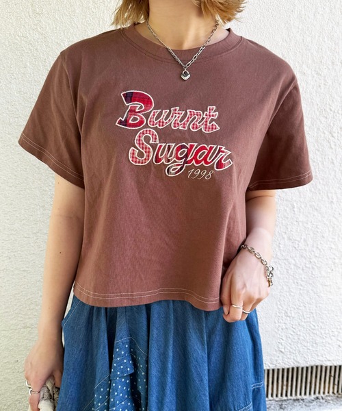 DOUBLE NAME(ダブルネーム)の「チェックアップリケコンパクトTEE(Tシャツ/カットソー・レディース・グリーン/オフホワイト/ブラウン・FREE)」の20枚目の写真
