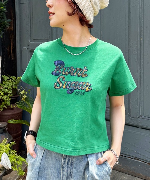 DOUBLE NAME(ダブルネーム)の「チェックアップリケコンパクトTEE(Tシャツ/カットソー・レディース・グリーン/オフホワイト/ブラウン・FREE)」の22枚目の写真