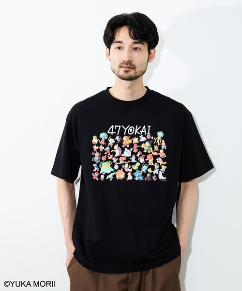 Mac-House(マックハウス)の「【47YOKAI /47ようかい】YOKAI 大集合Tシャツ(Tシャツ/カットソー・メンズ・ホワイト/ブラック・S/M/L)」の2枚目の写真