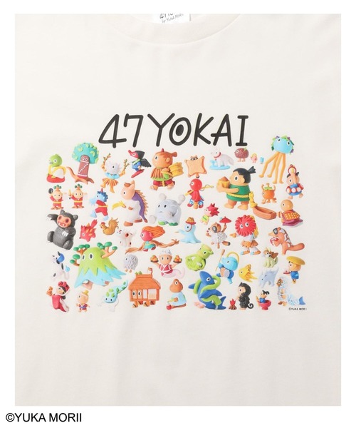 Mac-House(マックハウス)の「【47YOKAI /47ようかい】YOKAI 大集合Tシャツ(Tシャツ/カットソー・メンズ・ホワイト/ブラック・S/M/L)」の6枚目の写真