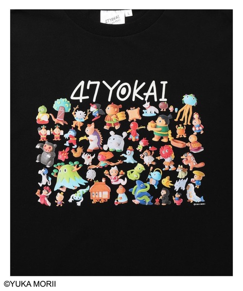 Mac-House(マックハウス)の「【47YOKAI /47ようかい】YOKAI 大集合Tシャツ(Tシャツ/カットソー・メンズ・ホワイト/ブラック・S/M/L)」の7枚目の写真