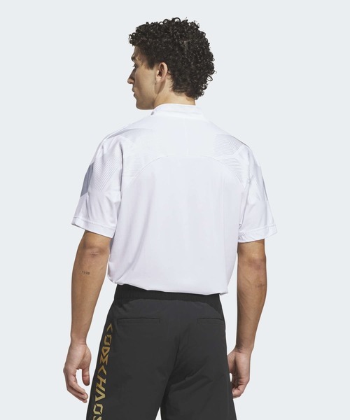 adidas(アディダス)の「コードカオス モックネック 半袖ポロシャツ【adidas Golf/アディダスゴルフ】(ポロシャツ・メンズ・ホワイト・MEDIUM/LARGE/X-LARGE/XX-LARGE)」の2枚目の写真