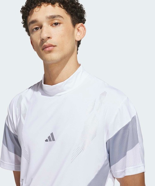 adidas(アディダス)の「コードカオス モックネック 半袖ポロシャツ【adidas Golf/アディダスゴルフ】(ポロシャツ・メンズ・ホワイト・MEDIUM/LARGE/X-LARGE/XX-LARGE)」の3枚目の写真