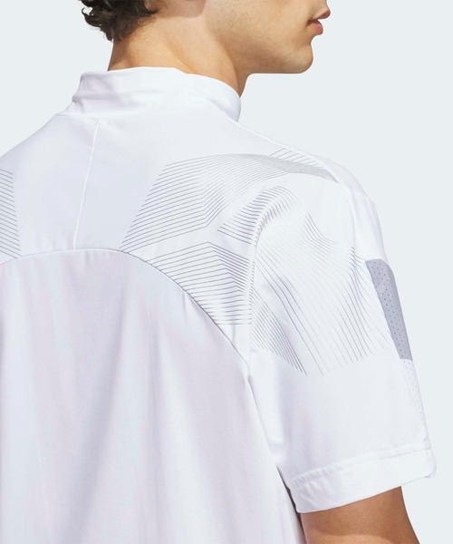 adidas(アディダス)の「コードカオス モックネック 半袖ポロシャツ【adidas Golf/アディダスゴルフ】(ポロシャツ・メンズ・ホワイト・MEDIUM/LARGE/X-LARGE/XX-LARGE)」の4枚目の写真